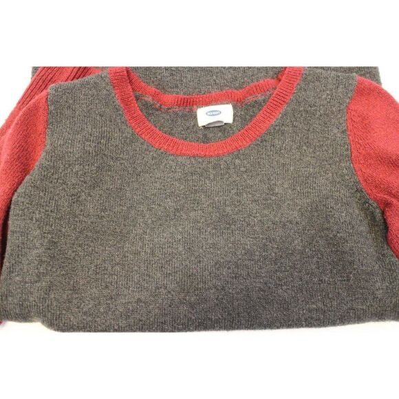 Gray and Red Colorblock Sweater Dress M - Picture 5 of 8